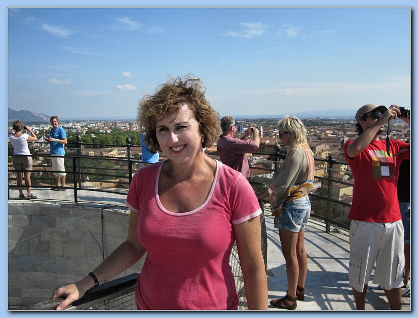 Mimi Mimi at Top of Leaning Tower